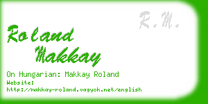 roland makkay business card